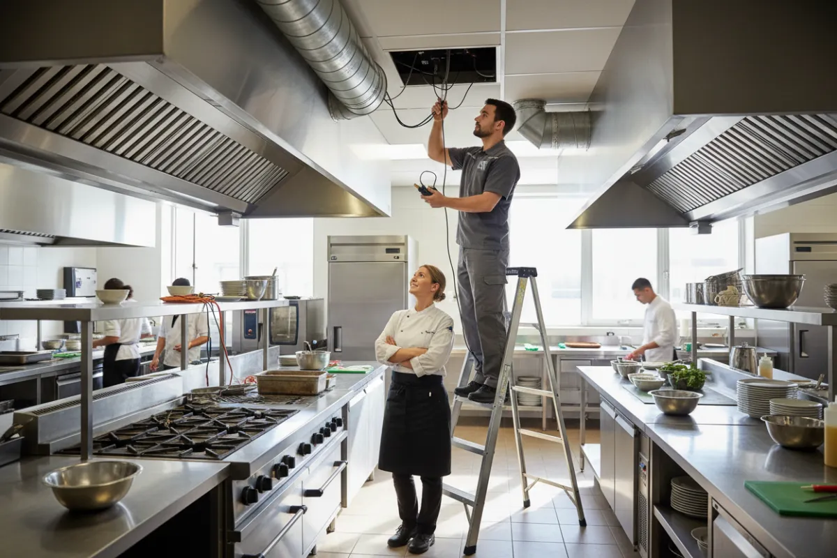 4T Kitchen technician servicing commercial kitchen systems